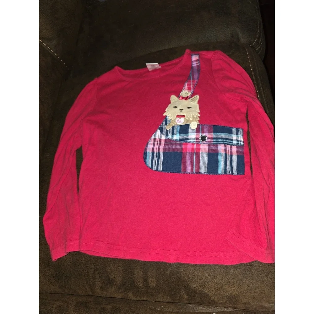 Gymboree outlet new york girl plaid dress size 6 and 2 tops dog size 7